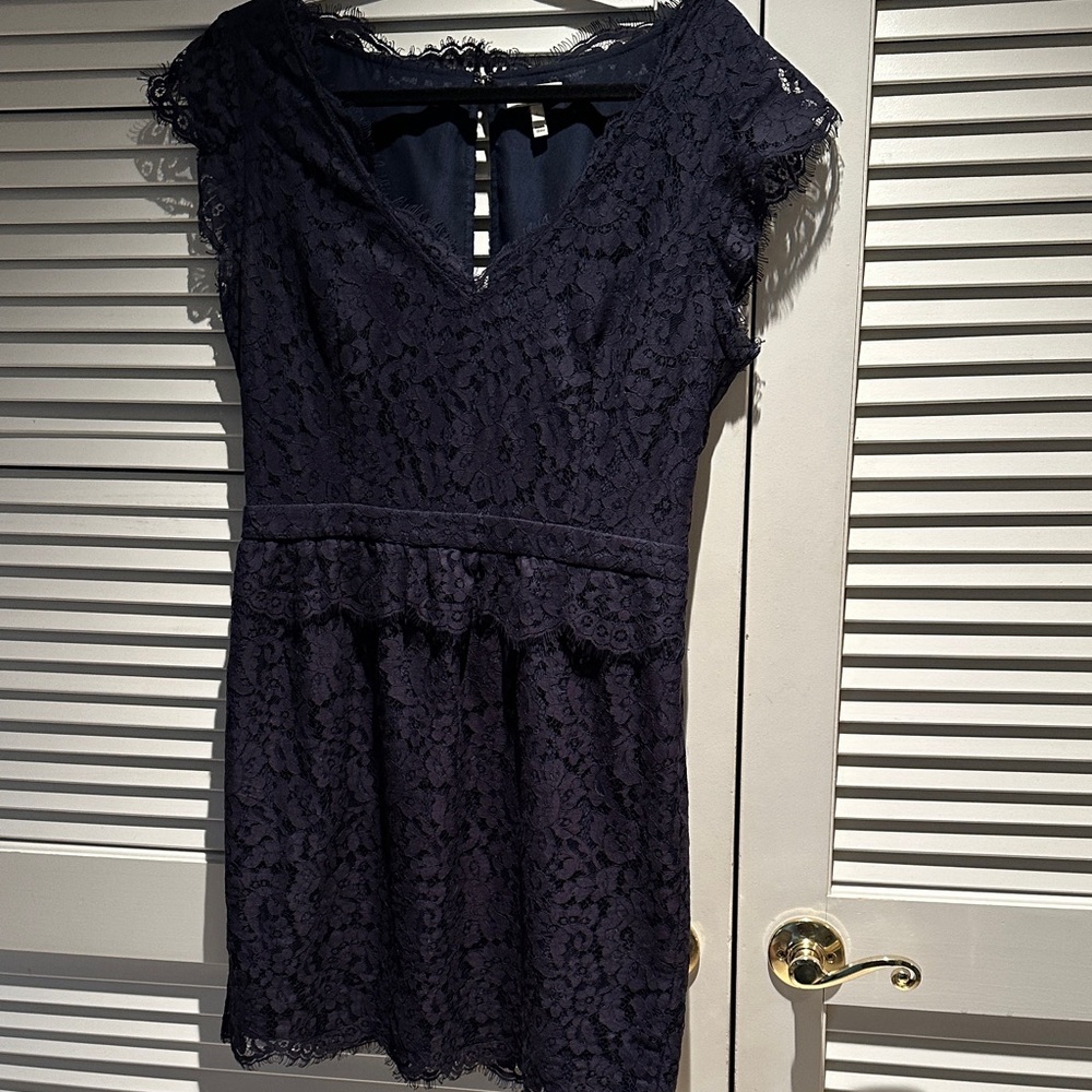 Joie, SZ L, Elegant Navy Lace Dress